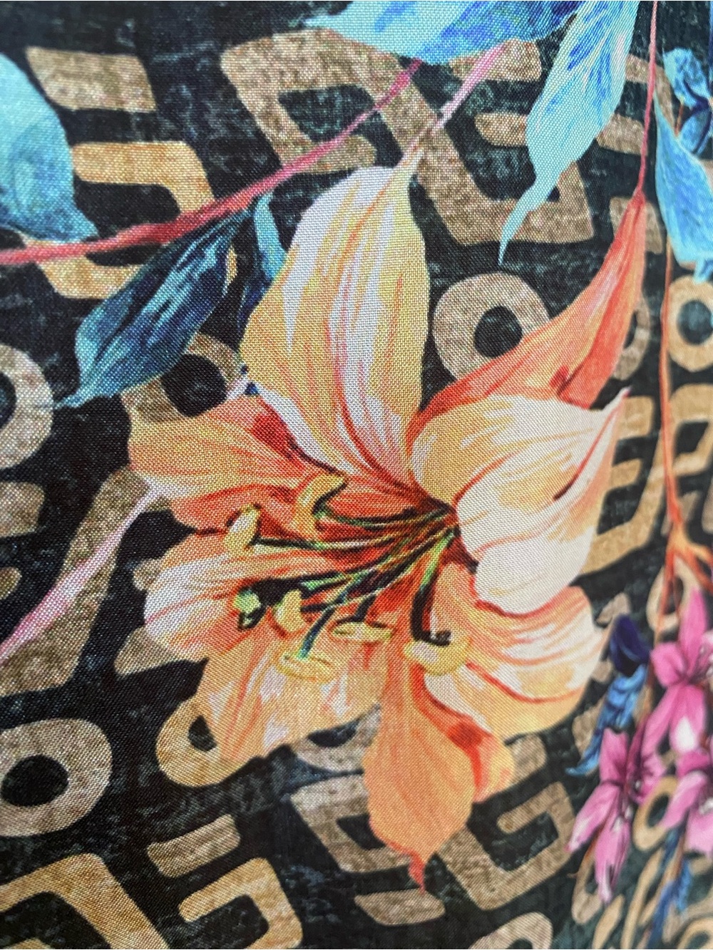NWOT Johnny Was Black Floral Patchwork Silk Kimono size L - Picture 12 of 16